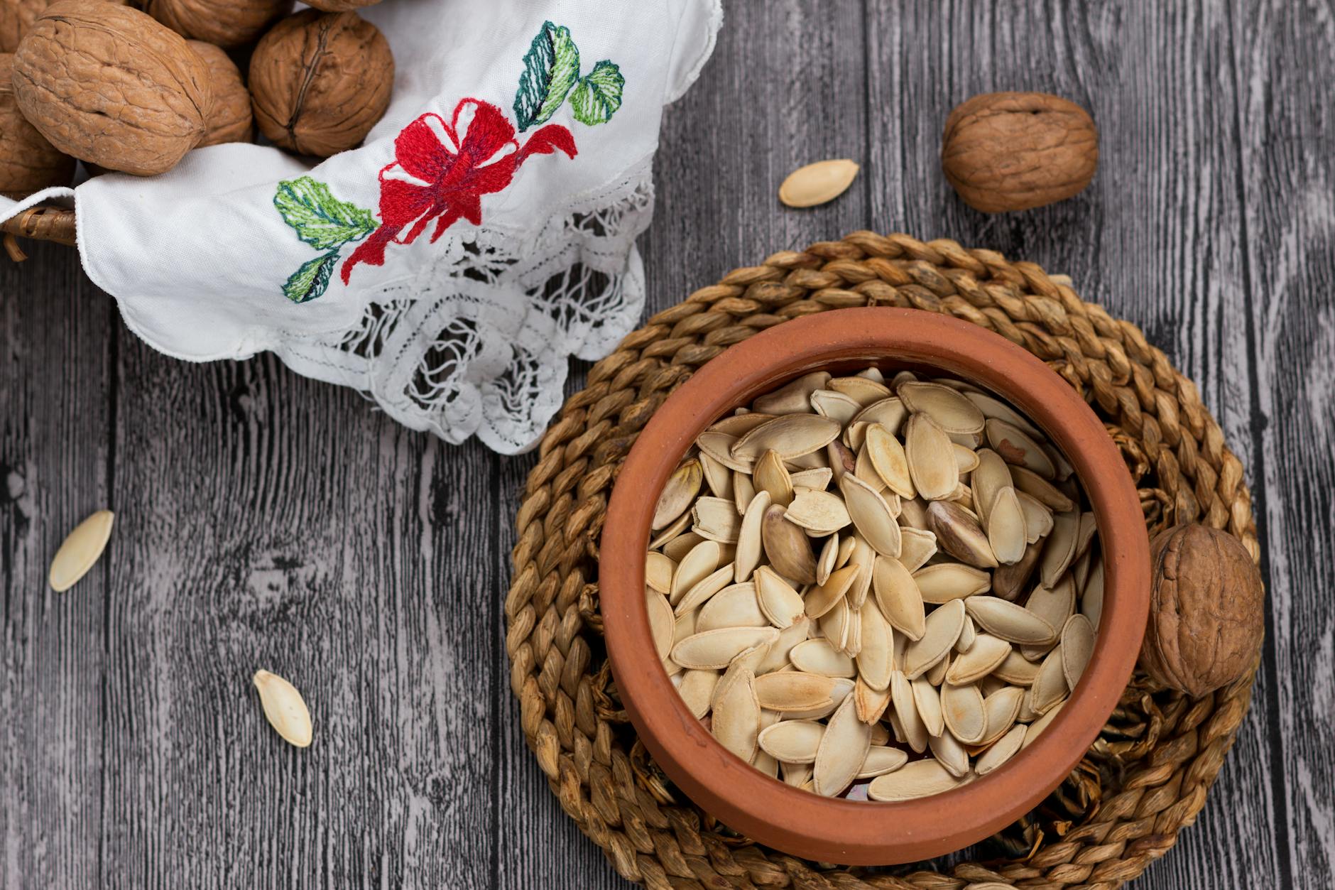 Mixed nuts and seeds — natural sources of zinc